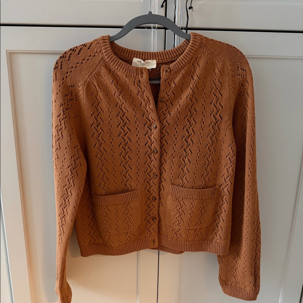 NWOT Sezane Jack cardigan in camel size M